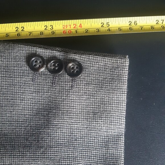 Jimmy's Gentiluomo Black & White Houndstooth Double Breasted Men's Jacket - Picture 13 of 15